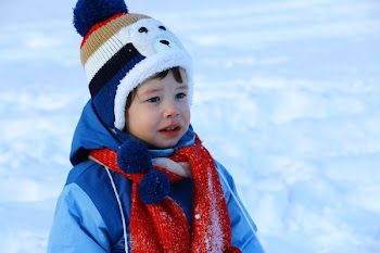 Boy Wearing Knitted Cap