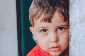 Boy Wearing Red Shirt