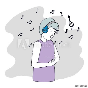 boy with headphones and mp4 technology with song rhythm