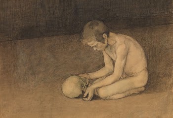 Boy with skull, 1893, by Magnus | Free Photo - rawpixel