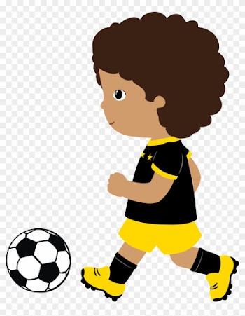 Boy With Soccer Trophy Clip Art - Futbol Clipart