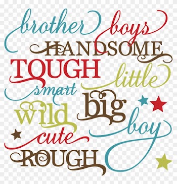 Boy Words Set Svg Cutting Files For Scrapbooking Paper - Boy Words