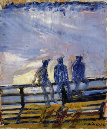 Boys on the shore railings, | Free Photo - rawpixel