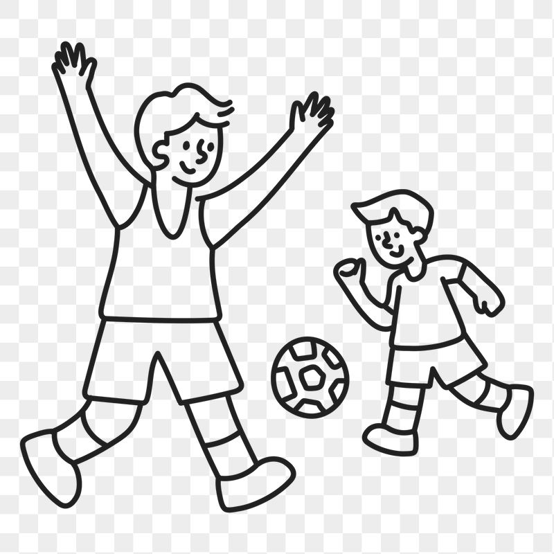 Boys playing football png sticker, | Free PNG Illustration - rawpixel