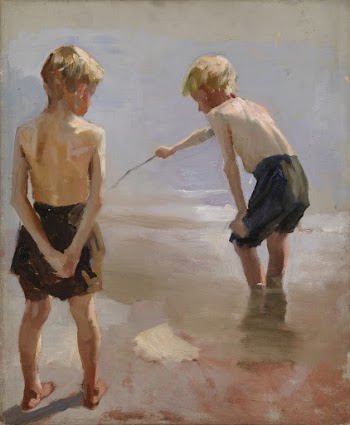 Boys playing on the shore, | Free Photo - rawpixel