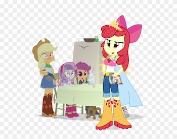 Bra, Bra Stuffing, Clothes, Coffee, Comic Book, Cute, - Applejack And Applebloom Equestria Girls