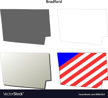 Bradford Map Icon Set vector image