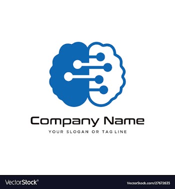 Brain design technology logo modern template vector image