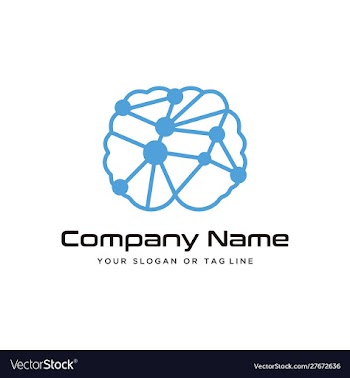 Brain design technology logo modern template vector image