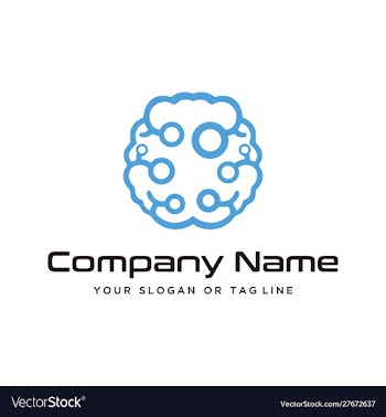 Brain design technology logo modern template vector image