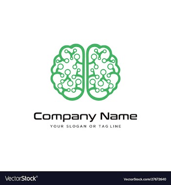 Brain design technology logo modern template vector image