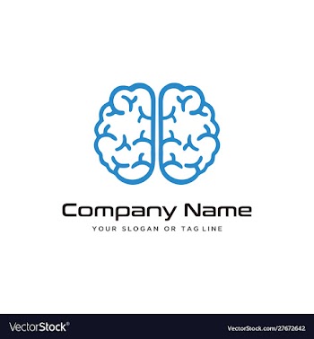 Brain design technology logo modern template vector image