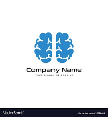 Brain design technology logo modern template vector image