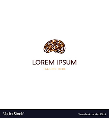 Brain dots technology creative design vector image