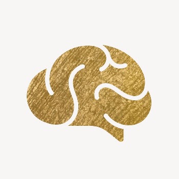 Brain, education icon, gold illustration | Free Icons - rawpixel