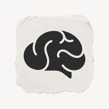 Brain, education icon, ripped paper | Free Icons - rawpixel