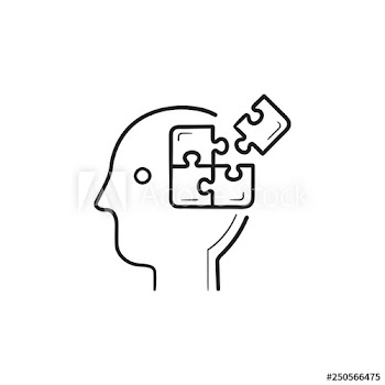 Brain puzzle hand drawn outline doodle icon