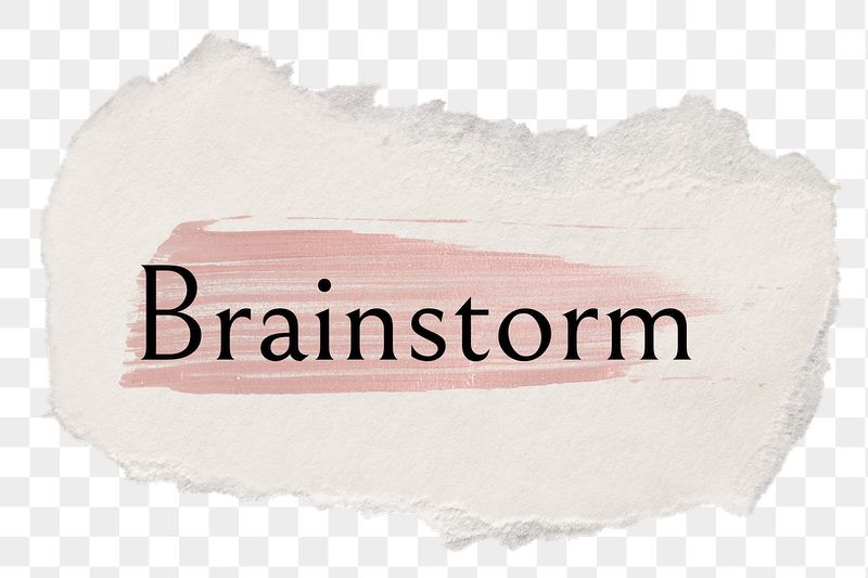 Brainstorm png ripped paper word | Free PNG - rawpixel