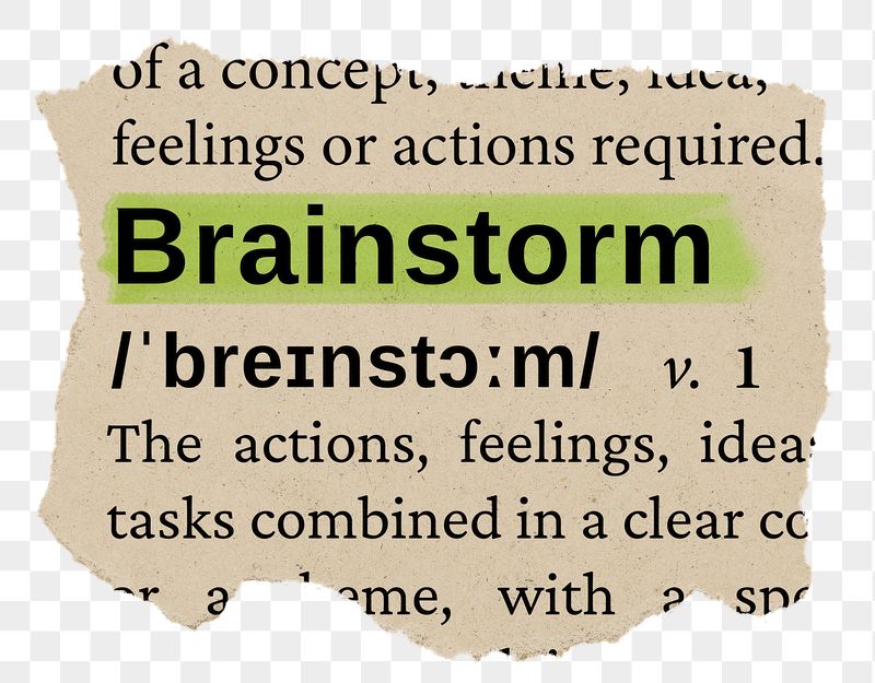 Brainstorm png word sticker, torn | Free PNG - rawpixel