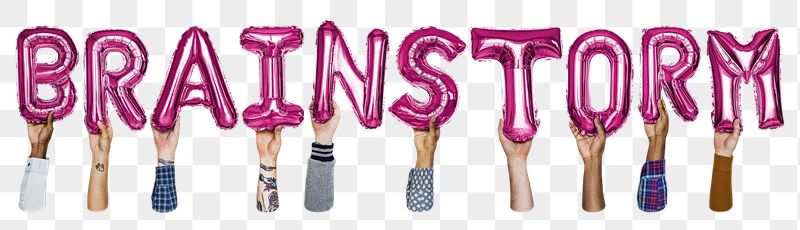 Brainstorm word png, letter foil | Free PNG - rawpixel