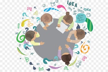 Brainstorming Creativity Arrow - Brainstorming members. 