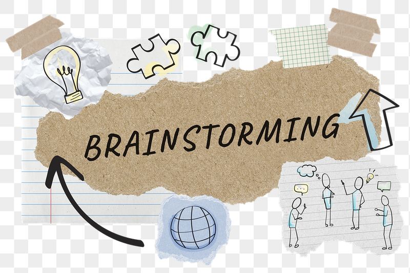 Brainstorming png word sticker typography, | Free PNG - rawpixel
