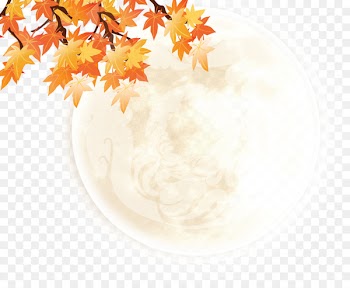 Branch Autumn Leaf Clip art - Mid Autumn Festival moon 