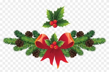 Branch Clipart Christmas - Merry Christmas Berries &amp; Holly Throw Blanket