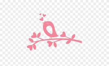 Branch Clipart Scrapbook - Gambar Love Birds Pink Png