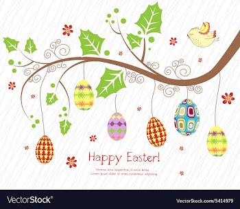 Branch with eggs vector image