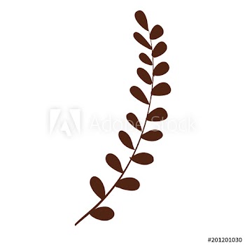 branch with leafs decorative design