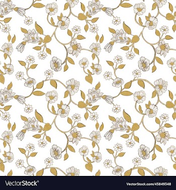 branch with yellow color and black outline repeat
