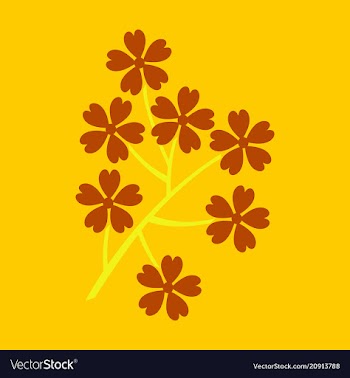 Branches silhouette isolated on color background vector image