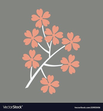 Branches silhouette isolated on color background vector image