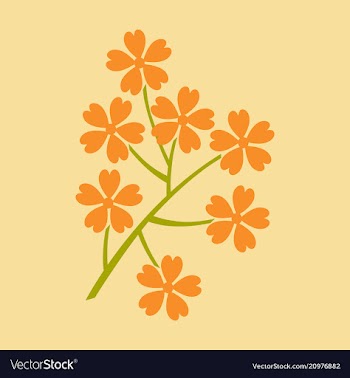 Branches silhouette isolated on color background vector image