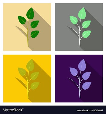 Branches silhouette isolated on color background vector image