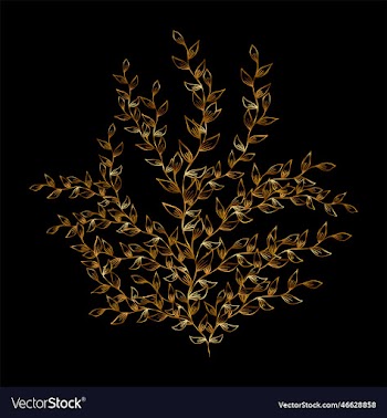 branches with a golden outline
