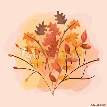 branches with leafs of autumn