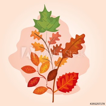branches with leafs of autumn