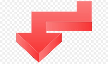Brand Design Red Pattern - Red Arrow Down PNG Transparent Clip Art Image 