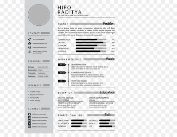 Brand Font - Light gray resume template 