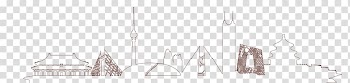 Brand Font, Simple color silhouettes banner buildings city lines transparent background PNG clipart