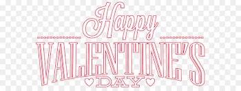 Brand Logo Font Product Pattern - Red and White Happy Valentine's Day PNG Clip Art Image 