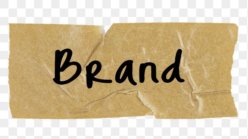 Brand png word, brown washi | Free PNG - rawpixel