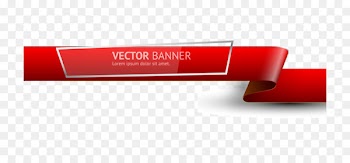 Brand Rectangle - Red ribbon gradient vector 