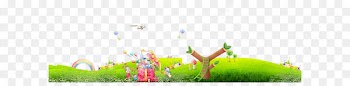 Brand Text Illustration - Happy paradise scene graph 