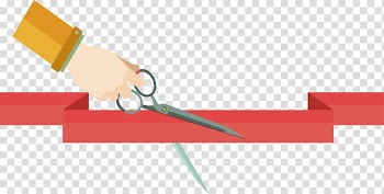 Brand Text Illustration, Red ribbon ribbon cutting transparent background PNG clipart