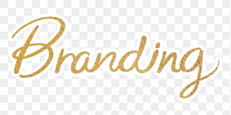 Branding word png, gold glittery | Free PNG - rawpixel