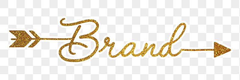 Branding word png, gold glittery | Free PNG - rawpixel