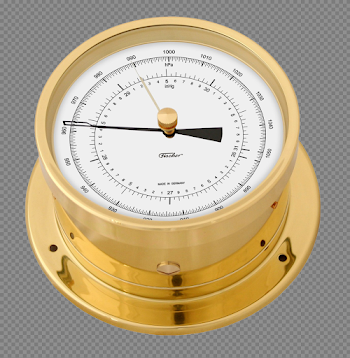 Brass Barometer PNG Image Background